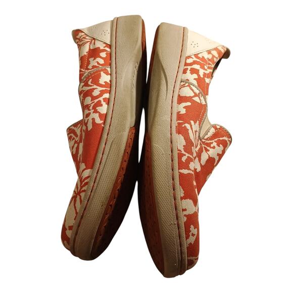 Dansko Shoes Womens 39 Belle Sneakers Arch Support Red White Floral Canvas VGUC - Picture 6 of 9